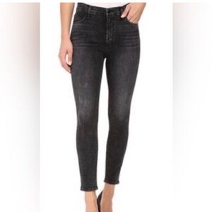 J Brand Alana Black High Rise Skinny Jeans, Acid Flurry Wash, Sz. 25 Like New